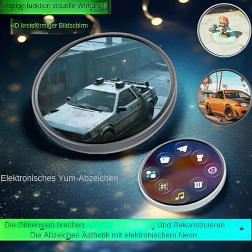 Pin de solapa digital con pantalla electrónica táctil y recargable para personalización de eventos 4