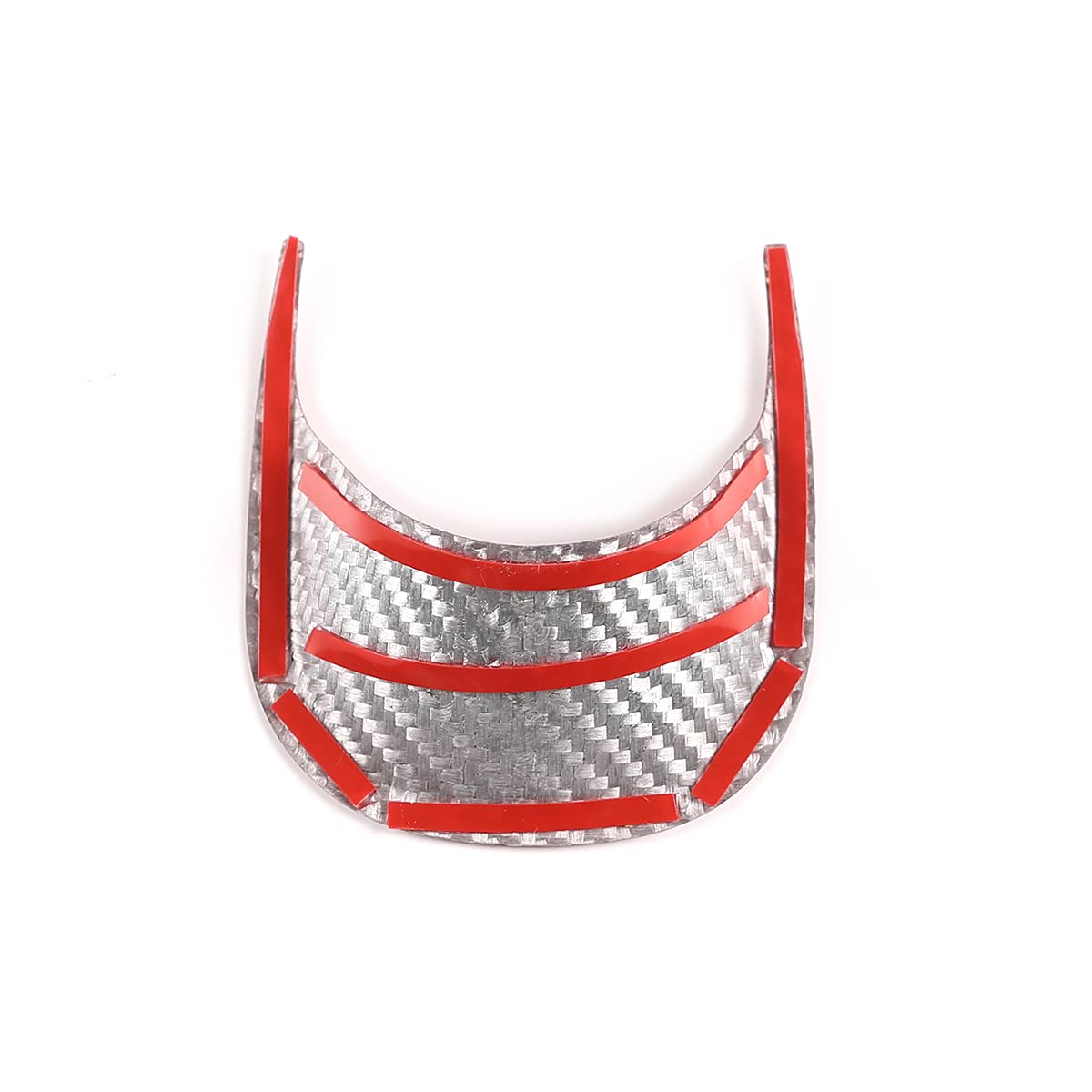 100% Vera Fibra di Carbonio Cruscotto Centro Orologio Bussola Copertura Per Maserati Ghibli 2014-2021 Accessori Interni (Rosso)