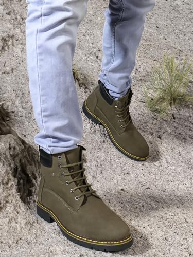 Image of Carlton London Men's Premium Lace-Up Combat Boots
