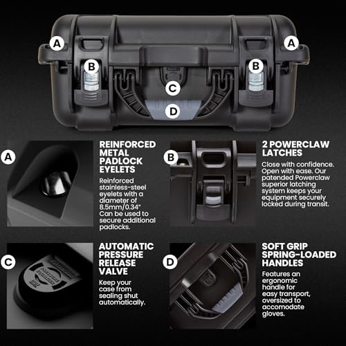 Image of NANUK 915 Pro Photo Kit - Compact Waterproof Travel Camera Hard Case with Padded Dividers, 13.8 inch x 9.3 inch x 6.2 inch - Dustproof and Impact Resistant, Airline Carry-On Approved - Black
