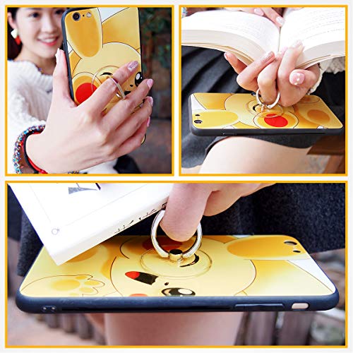 PYFK Transparent Cell Phone Ring Holder, 360 Degree Rotation, Finger Grip Stand Holder, Compatible with iPhone X, iPhone 8/8 Plus, iPhone 7/7 Plus, Samsung Galaxy S8 etc. (4 Silver)