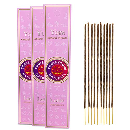 Yoga Natural Incense - LOTUS - Vanilla - 1 Packet - 10 sticks - 20 grams