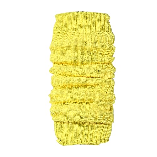 Calentadores de Piernas para Mujer Calentadores de Punto de Colores Fluorescentes Calcetines Acanalados Calentadores de Rodilla Accesorios de Fiesta de Baile Calentadores para Mujeres y Niñas