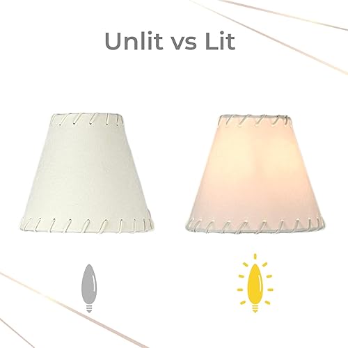 Miniatura 10 de Royal Designs, Inc. CS-973-6-6 - Lámpara de araña redonda de piel sintética de 2 tonos, color marrón medio, 3 x 6 x 5, paquete de 6