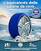 ARCOL Calze da Neve Omologate Italia EN 16662-1 - Due Catene da Neve in Tessuto per Auto. Snow Sock Taglia XL per R14 - R22 (Misure per Pneumatici Dettagliate all'Interno) (Nova, XL)