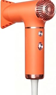 Lightweight Mini Hair Dryer Fast Drying Handheld Hair Dryer Ergonomic Portable Hairdryer Powerful Air Current for Travelers, Dorm Rooms, Gym, Orange, Us