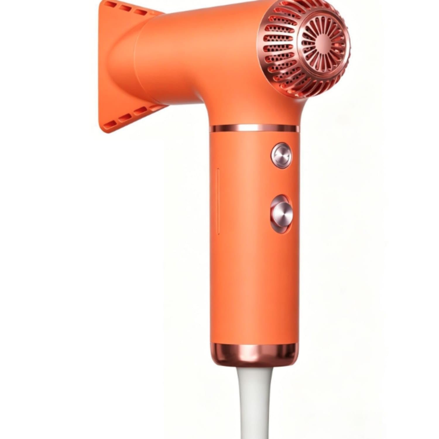 Lightweight Mini Hair Dryer Fast Drying Handheld Hair Dryer Ergonomic Portable Hairdryer Powerful Air Current for Travelers, Dorm Rooms, Gym, Orange, Us-image-24
