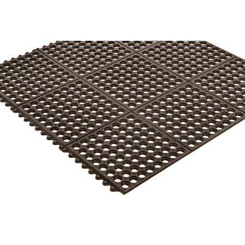 Notrax T32 UltraMat® Lightweight Modular Anti-Fatigue Drainage Mat, 3' X 3' Black - Thumbnail 3