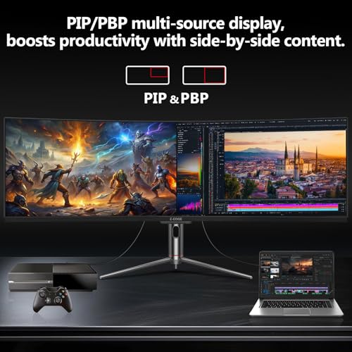 Image of Z-Edge 5K 49 Inch Curved Gaming Monitor, DQHD 240Hz Ultrawide Computer