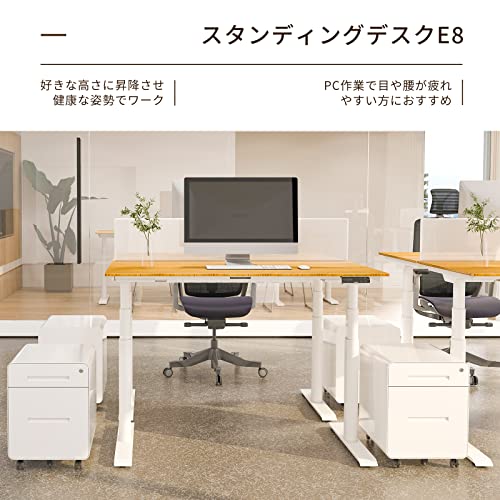 FLEXISPOT スタンディングデスク メーカー5年保証 電動式昇降デスク E8 高さ調節 人間工学 ゲーミングデスク パソコンデスク (黒)