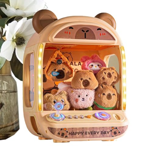 Toy Meets Decor: The Claw Machine boasts a soothing color palette and endearing capybara-inspired details, harmonizing home decor while serving as both an interactive toy and elegant accent, enriching family bonding experiences in relaxed household environments