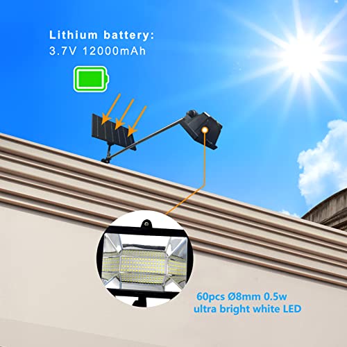 Image of Solar Sign Light, 420 LEDs 2600 Lumen Billboard Light, Sign Lighting Waterproof Commercial Sign Lights for Large Signboard, Real Estate Signs