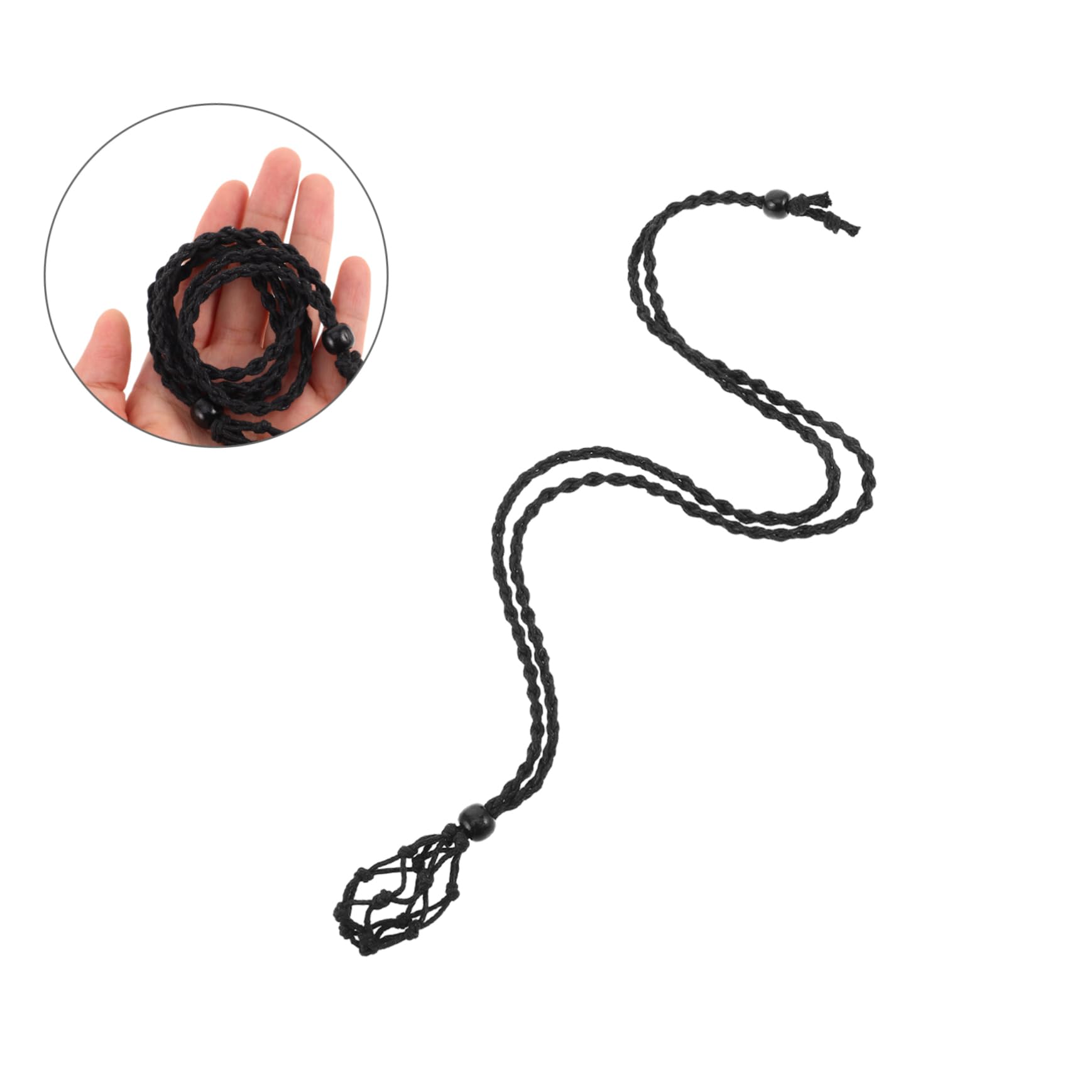 Cordino Regolabile per Collana Ciondolo Nero 24 Pezzi | Tessitura Artigianale, Stile Etnico Unico, per Progetti Fai da Te e Forniture per Gioielli
