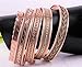 Crocon Exclusive Tibetan Copper Adjustable Bangle Bracelets Set of 5 Indian Pattern Unisex Yoga Jewelry Spiritual Gorgeous Collection Ideal Gift