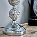 Modern Decorative Chrome & Mosaic Crackle Glass Table Lamp with a Grey Shade