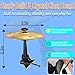 Car Cymbal Air Vent Clip – Mini Practice Drum Crash Cymbal with Drum Stick, Metal Percussion Instrument for Drummers, Gift for Drummers & Music Lovers, Fits Most Vehicles (Gold)