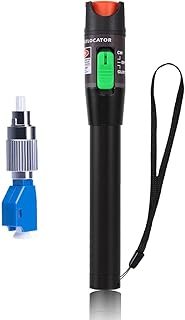 Visual Fault Locator Kit 30mW 30KM with 2.5mm Universal Connector FC Male to LC Female Adapter, VFL Red Light Pen for Network Cable Test, Fiber Optic Source Tester Detector Meter for FC,SC,ST,LC