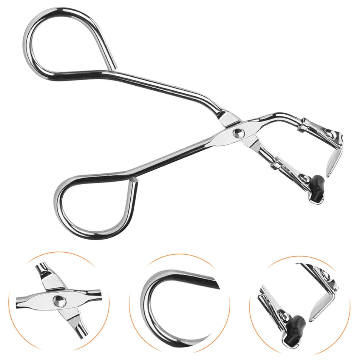 Ipetboom Piegaciglia in Acciaio Inossidabile Argento Portatile e Leggero per Ciglia Mini e Piccole per Trucco Quotidiano e Definizione
