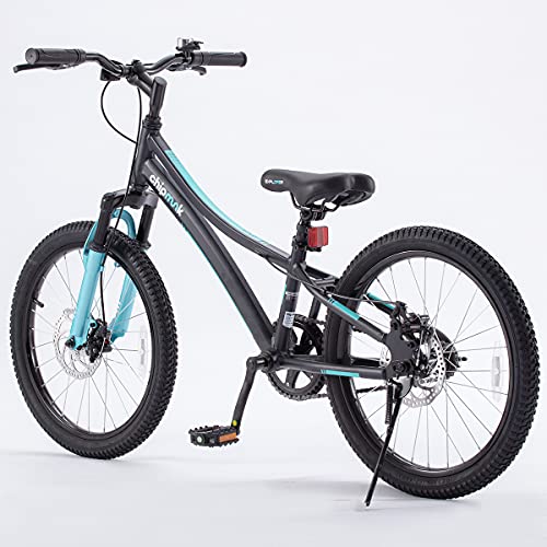 Royalbaby Explorer Aluminum Kids Bike 20 Inch Bicycle Front Shock For Boys Girls Ages 7-12 Years, Black #TOP2