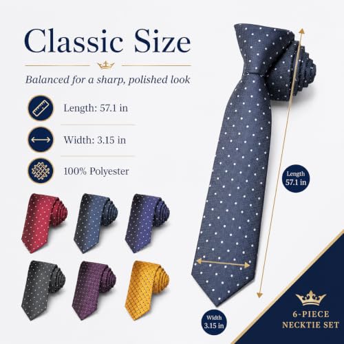 Image of WeiShang Neckties for Men, Classic Formal Tie