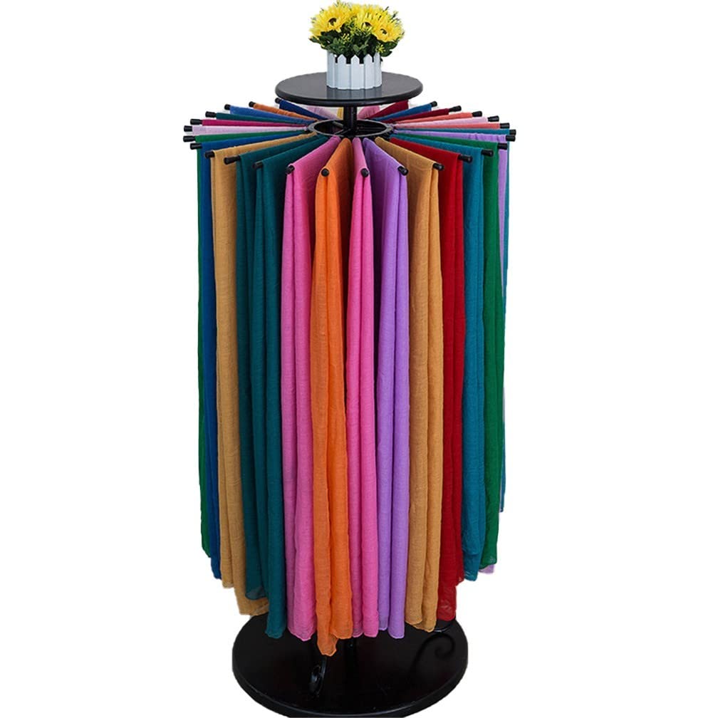 Portant à vêtements en métal noir robuste avec étagère de rangement ronde