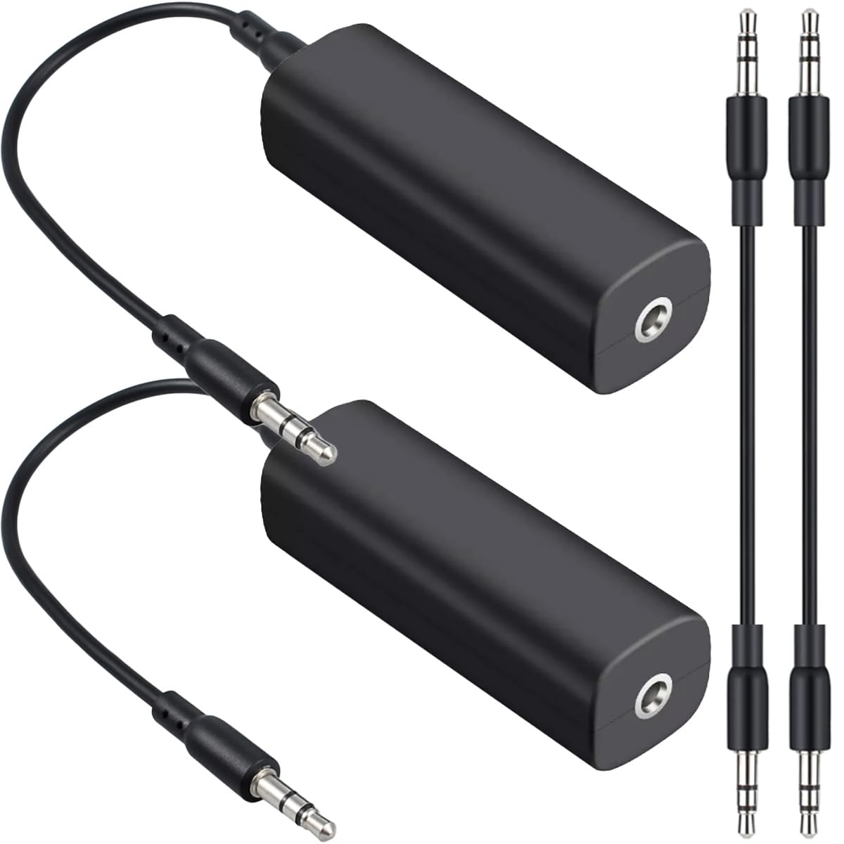 2 szt. Izolator szumów pętli ziemi, eliminuje irytujący szum, filtr szumów AUX 3,5 mm do samochodowych systemów audio, stereo w domu, wzmacniaczy gitarowych