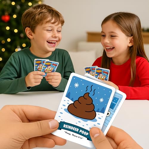 The Shelf Shack Funny Christmas Character Card Game for Kids & Families – 4 Games in 1 (Snap, Pairs, Go Fish & Reindeer Poop) – Festive Stocking Filler & Family Holiday Party Game Ages 4+ - Image 2