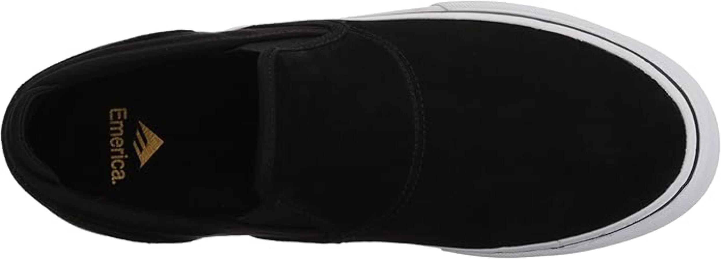 Emerica Men's Wino G6 Slip-ON Skate Shoe, Black/White/Gold, 9 Medium US