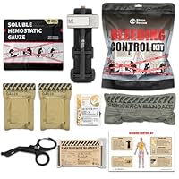 RHINO RESCUE Individuelles Blutungskontrollset, IFAK-Trauma-Kit, Militärisches Erste-Hilfe-Nachfüllset mit Tourniquet, hämostatischer Gaze, 6 Israeli Bandage, 2 komprimierte Gaze