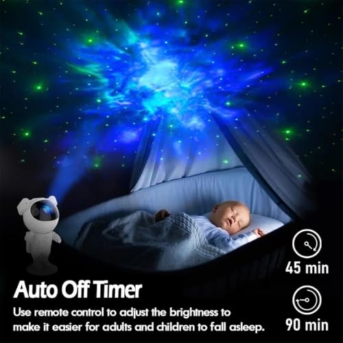 Image of fizzytech Astronaut Galaxy Projector Night Light, 360 Degree Rotating Nebula Star Projector with Remote Control, Timer and Adjustable Head, Space Lamp for Kids Bedroom, Gaming Room and Home Decor