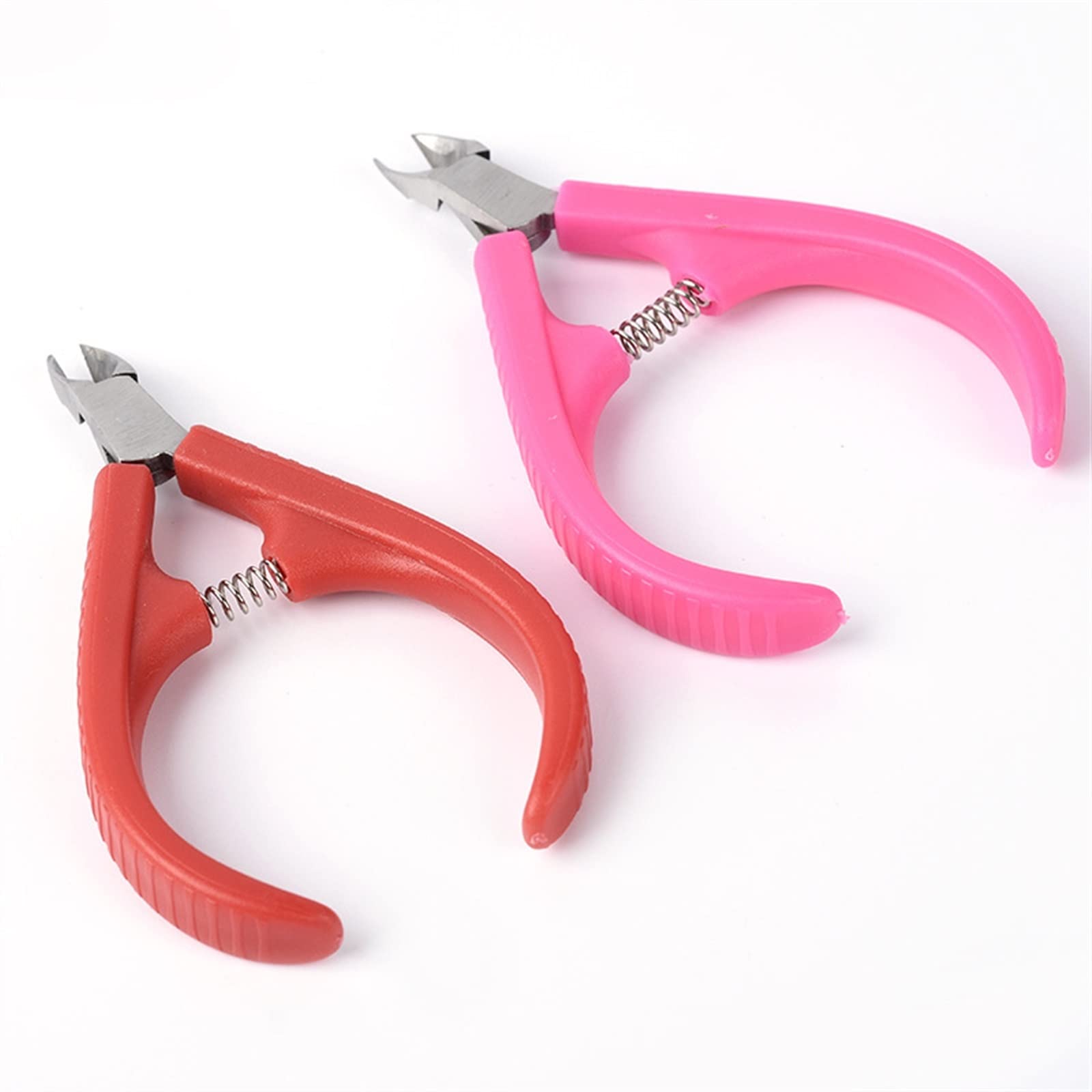 Nagelknipser, Nagelknipser, Edelstahl, Nagelschneider, Trimmen von Zehen, Finger, Nagelhautzange, Entferner abgestorbener Haut, Schere, Maniküre, Nagelkunst-Werkzeuge(Red)