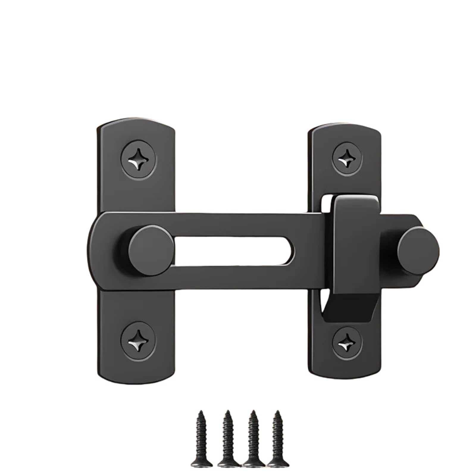 Gate Latch 6Pcs 180° Stainless Steel Door Lock Guard Toggle Latches Sliding Barn Door Latch for Wine Cabinet Closet(Silver 180 Degree)