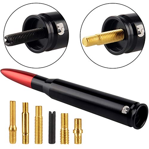Image of ONE250 Bullet Style Antenna, Compatible with Harley Davidson Motorcycles All Models (1998-2024) - Will fit Any Harley Davidson Street Glide, Road Glide, Road King or Electra Glide (Red)