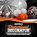 ALL-IN-1 Orange Black White Balloons Arch Kit with BONUS Starburst Balloons – Small & Large White Orange Black Balloons – Party Decorations for Graduation, Birthday Bengals, Halloween, Harley Davidson