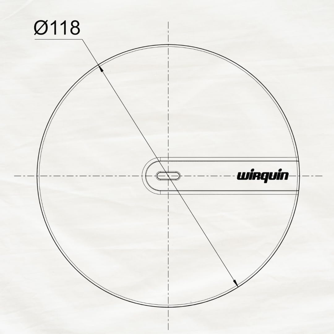 Wirquin 30723383 Pojedyncza kopuła, okrągła z ABS Slim+ D120 mm, chromowana i szara