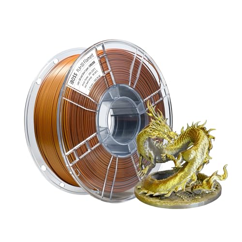 iBOSS PLA+ Filament 1.75 mm, Tri-Colour Glossy 3D Printer Material, Spool of +/- 0.02 mm 1 kg (2.2 lb), Suitable for Mos