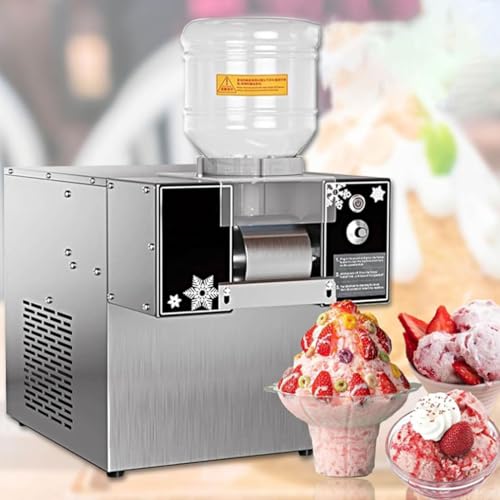 ZOLPINL Trituradora de Hielo eléctrica automática Comercial, máquina para Hacer Conos de Nieve y Copos de Nieve, refrigeración por Aire para el hogar, Food Trucks, restaurantes y Tiendas d