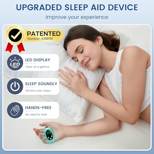 Sleep Aid Device, BOYUNSHI Calm Palm Device with Velcro Adjustable Strap, Portable USB Charging Microcurrent Holding Sleep Instrument for Adults Relieve Anxiety and Stress - Image 3