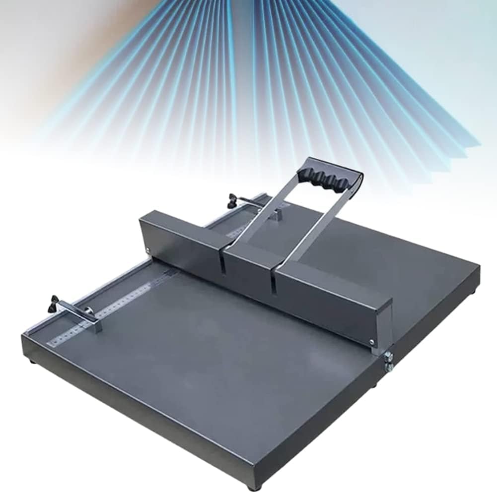 Macchina per piegatura manuale, in metallo resistente, per piegatura A3/A4, tagliacarte da tavolo per carte, foto, inviti