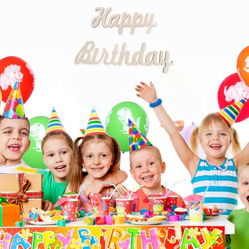 Decoración para Fiesta de Cumpleaños sin Plástico Reutilizable 8