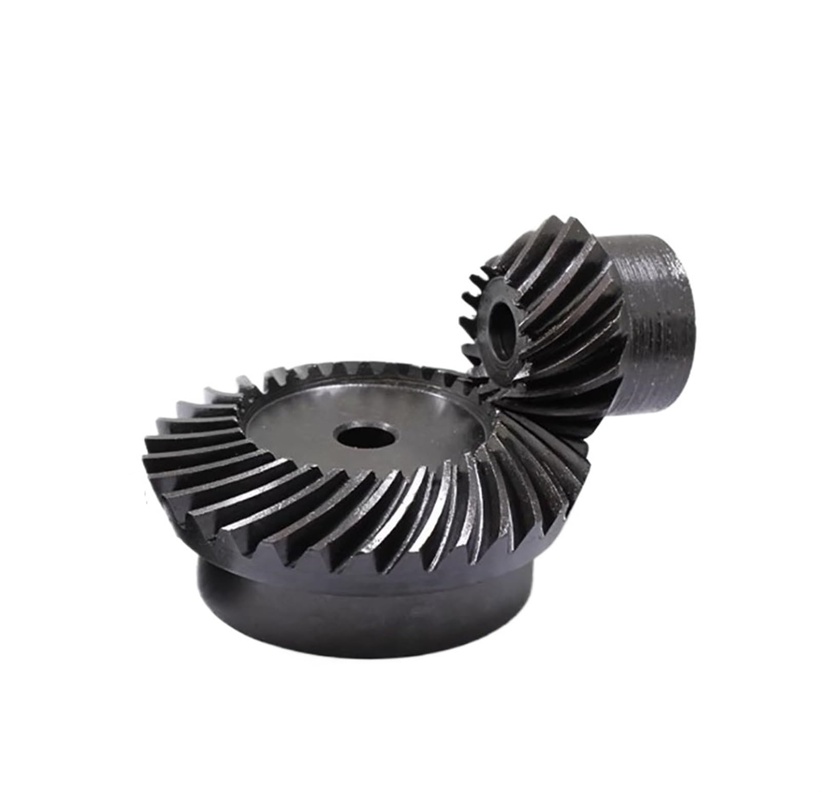 Bevel Gear Pinion Hardware Mechanical 1Set 1:2 15-20 Tooth 1/1.5/2/2.5Module Helical Bevel Gear 90 Degrees Steel Mechanical Transmission Gear Process Hole(2.5M(15T and 30T))