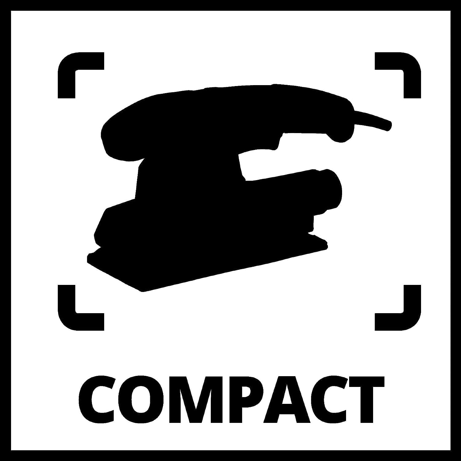 Einhell Schwingschleifer TC-OS 1520/1 (150W, 24 1-minSchwingzahl, Kletthaftung u. Klemmvorrichtung, Softgrip,inkl. 3x Schleifpapier (P120)), Rot