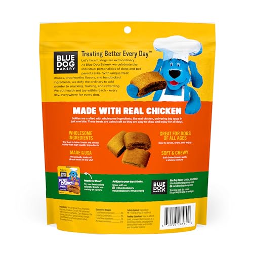 Image of Blue Dog Bakery, Softies Chicken Chewy, Medium Dog Treats 10oz 1pk | Soft & Chewy Oven-Baked Dog Treat Chews, Made with Real Chicken & Other Real Premium Wholesome Ingredients in the USA