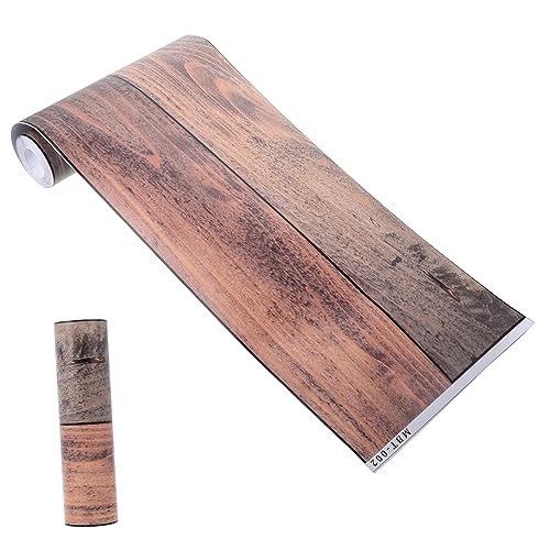 SEWACC Elegant Wood Grain Floor Stickers Quick Install No Sticky Residue for Rooms