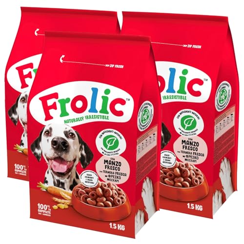 Frolic Cibo Semi Umido per Cani con Manzo