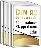 stabiles 25 mm Aluminium Klapp-Profil mit formschönen, abgerundeten Ecken | silber eloxiert | inkl. entspiegelter PET Schutzscheibe (nicht reflektierend)