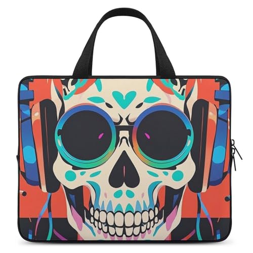 Housse de protection pour ordinateur portable 10" punk rock tête de mort