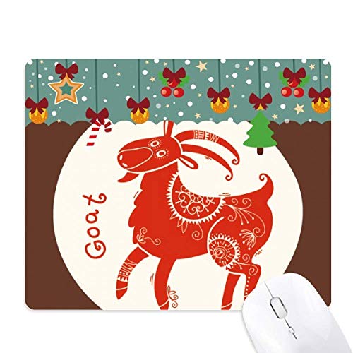 Alfombrilla de ratón de goma para oficina con diseño del Zodiaco Chino y temática de Navidad