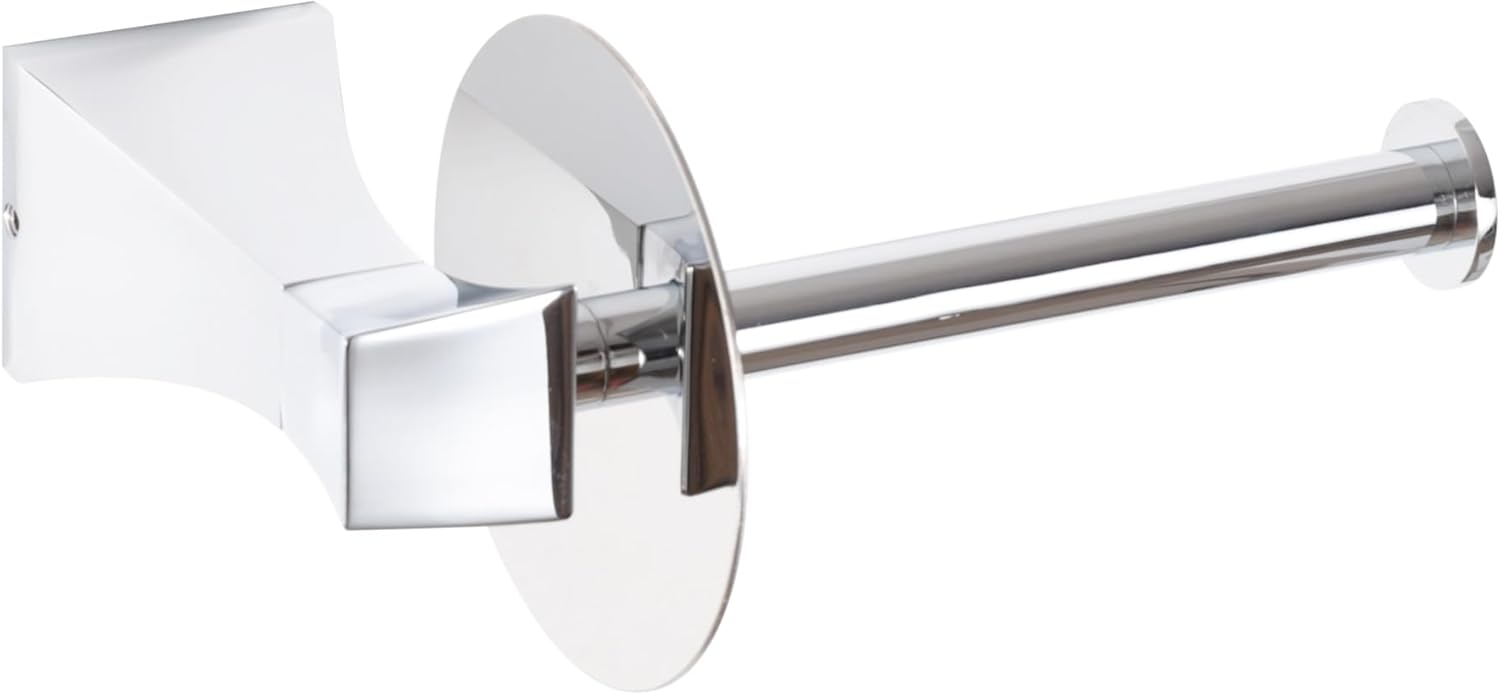 Galim Stainless Steel Tissue Holder, Wall Mounted Toilet Paper Roll Holder, Modern Round Bath Tissue Holder for Bathroom, Kitchen, Washroom, Corrosion-Resistant, Satin Brass Finish