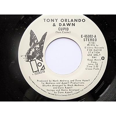 Orlando, Tony & Dawn Cupid 7" Elektra E45302 EX 1976 US pressing, demo